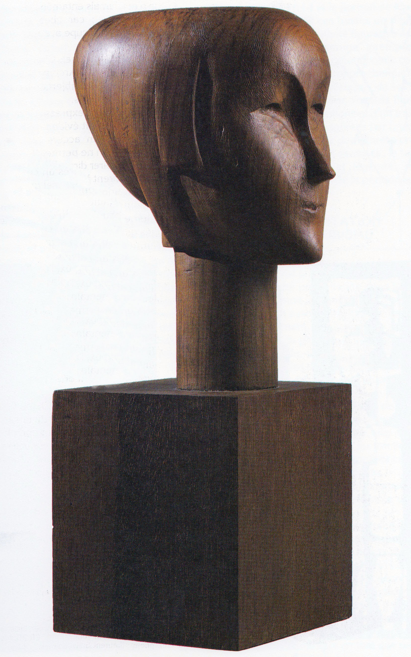 Sérénité 1916 - Bois sculpté poli, taille directe 47,5x16,6x22cm Coll. part.