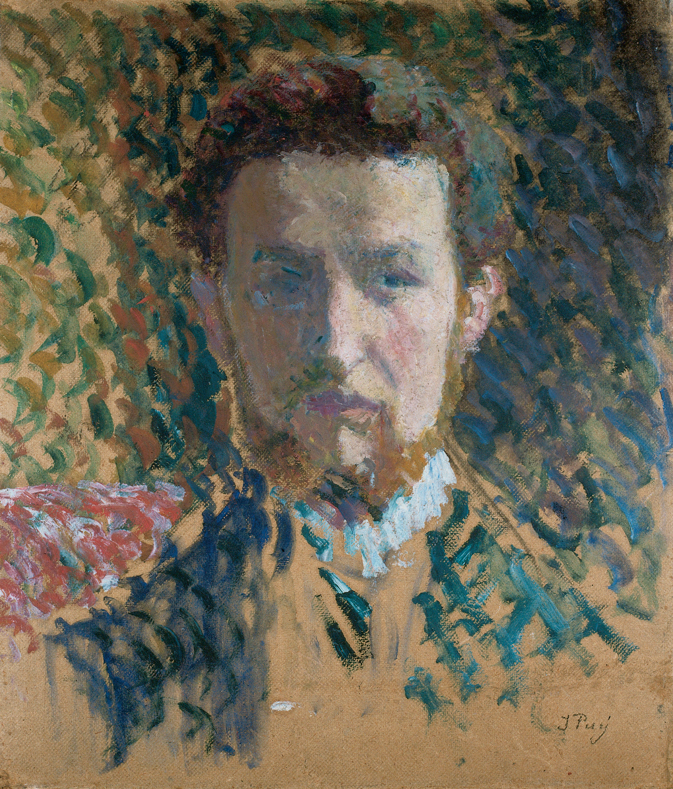 Autoportrait à la barbe, 1901, Huile sur carton marouflé sur toile, 46 x 39,5 cm, collection Jean-Jacques Bauswein