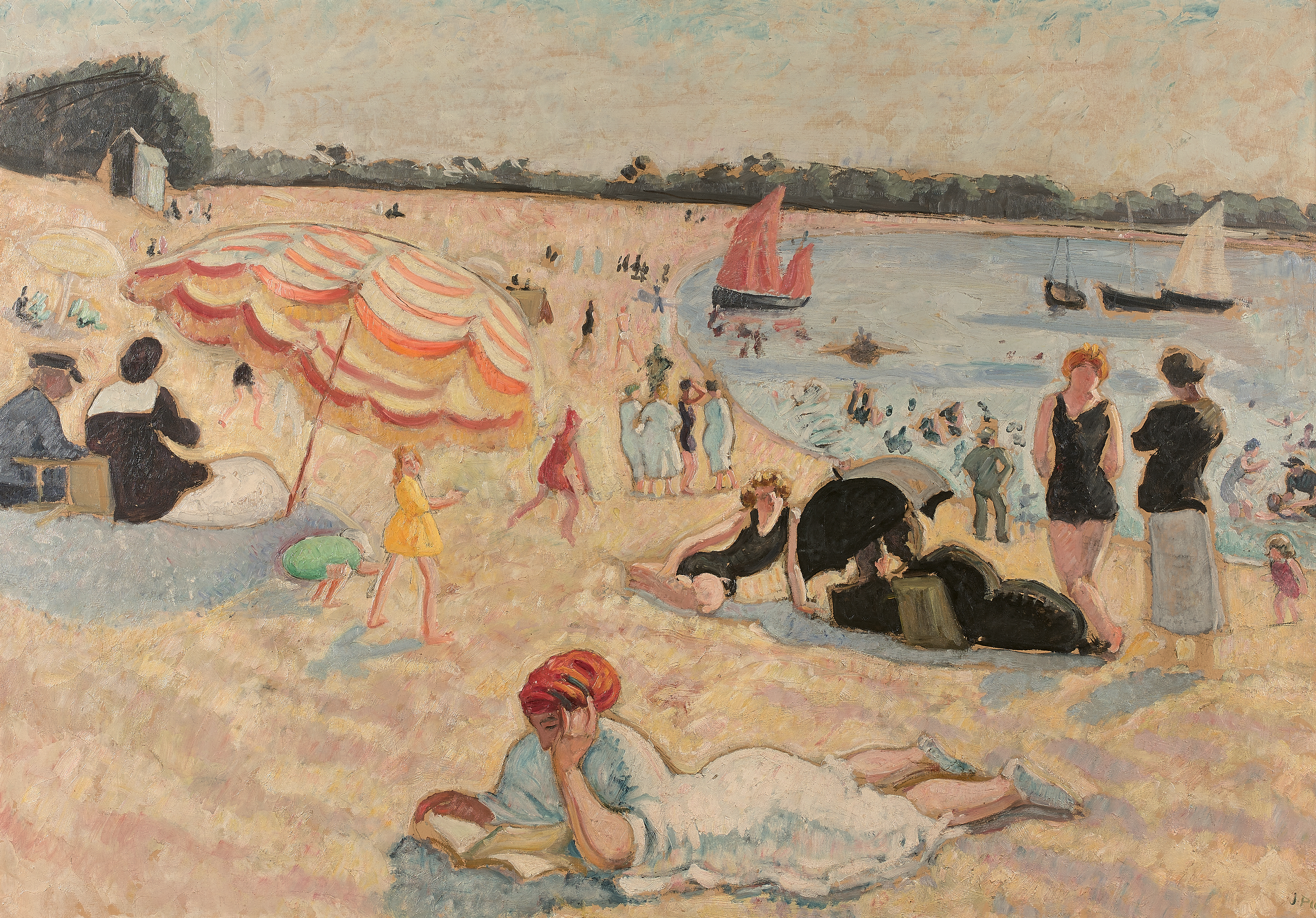 La Plage à Bénodet, 1904, collection particulière. Huile sur toile, 73 x 116 cm, collection du Dr Vacher