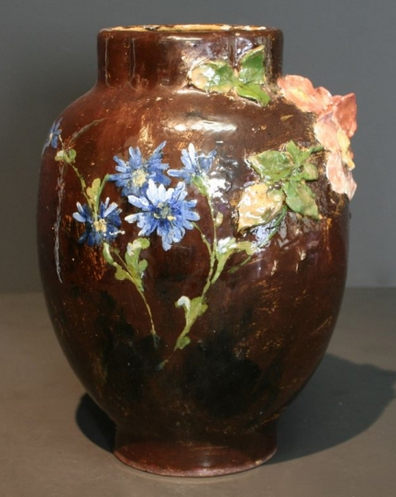 Vase en céramique Haviland 34x25cm Décor de Edouard Dammouse © photo de l'expert