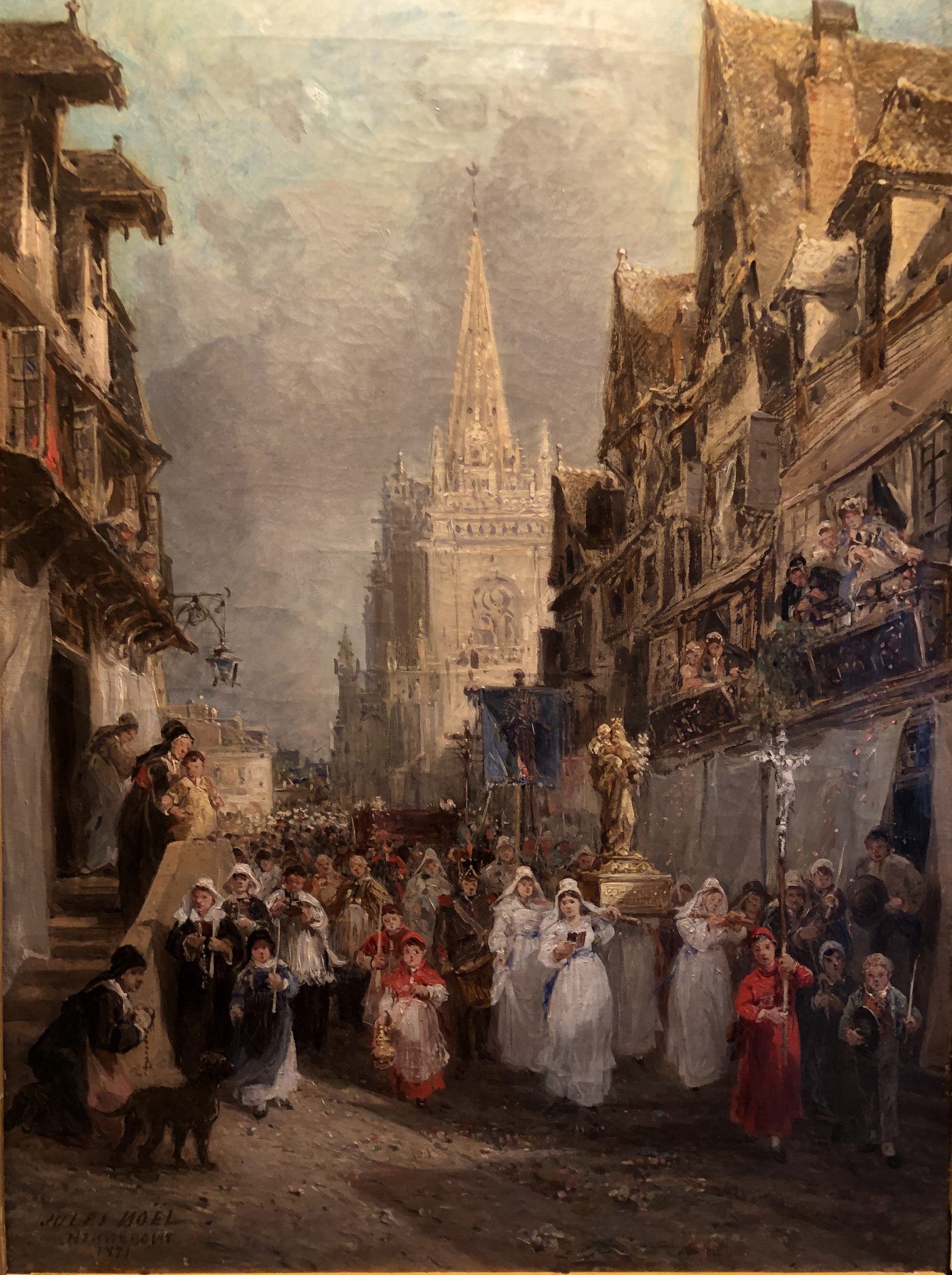 Jules Noël, La Communion à Hennebont, 1871, Huile sur toile, Coll. part.