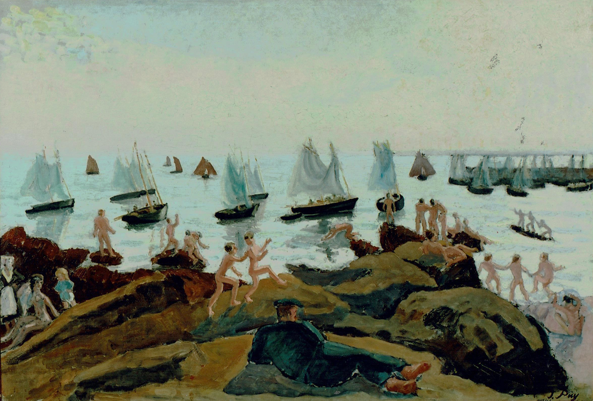 Ébats des baigneurs, 1906, Huile sur toile, 73 x 105 cm, collection Paul Dini