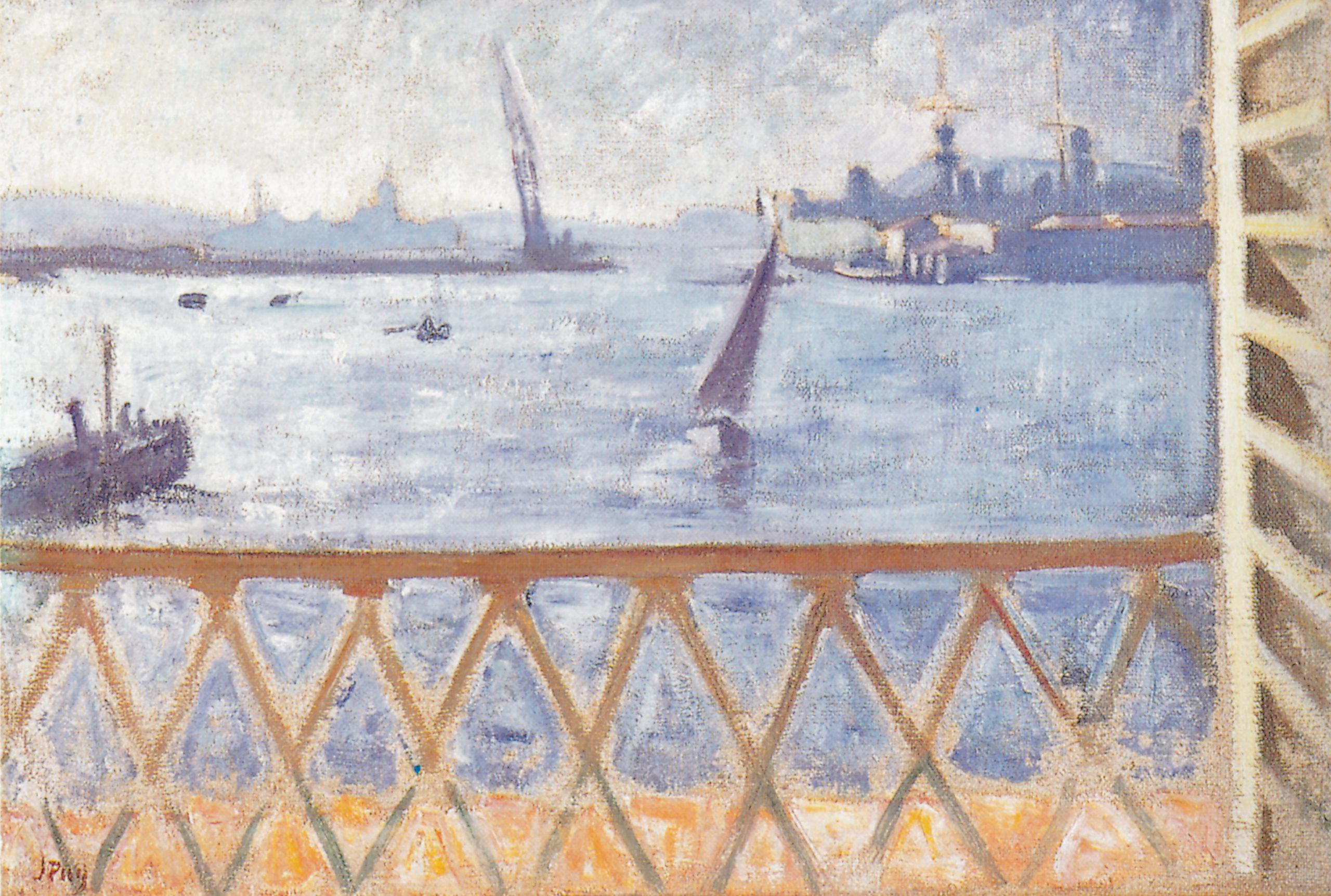 Le Port de Toulon, vu de la fenêtre, 1930, Huile sur toile, 50 x 73 cm, collection particulière