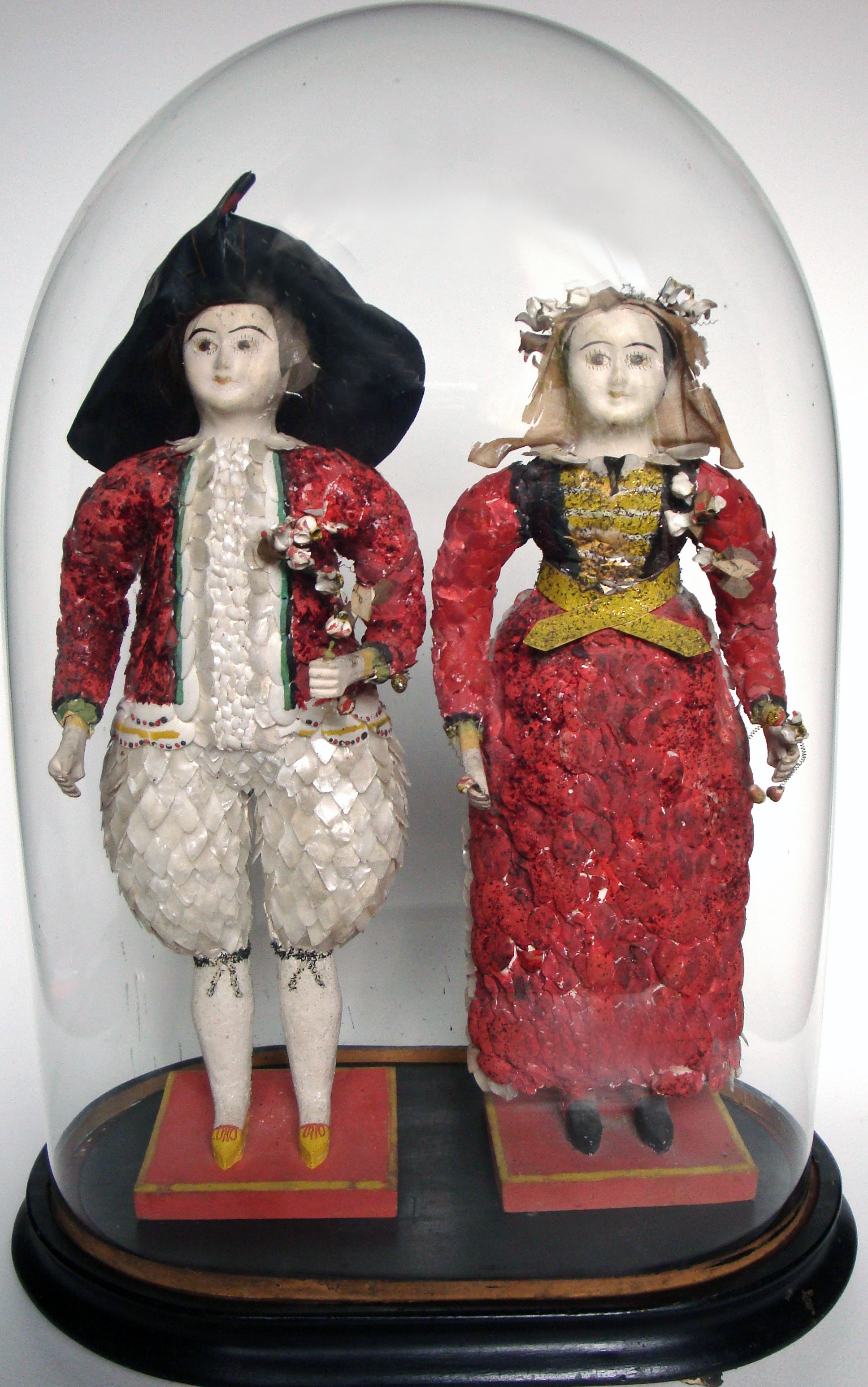 Couple de paludiers guérandais en coquillage - Fin XIXème © document de l'expert