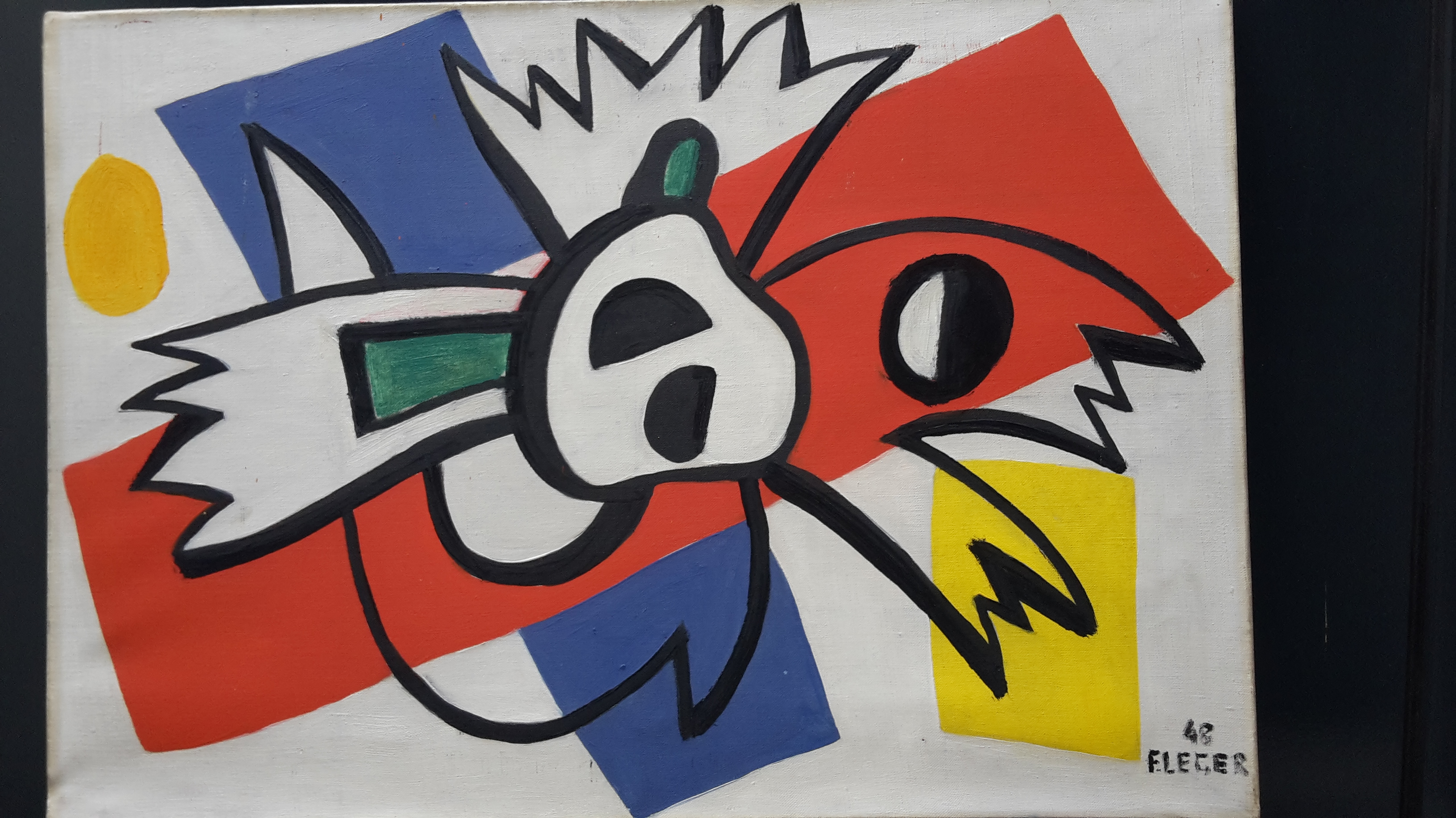 Fernand Léger-Le Papillon 1948 Huile sur toile 38 x 55cm Coll. part.