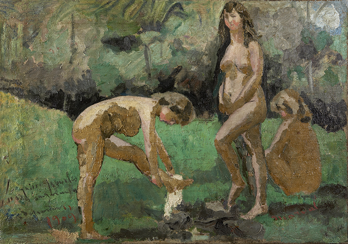Esquisse pour les trois Baigneuses, 1909. 51 x 73 cm. Collection Raphaël Roux dit Buisson, Paris.