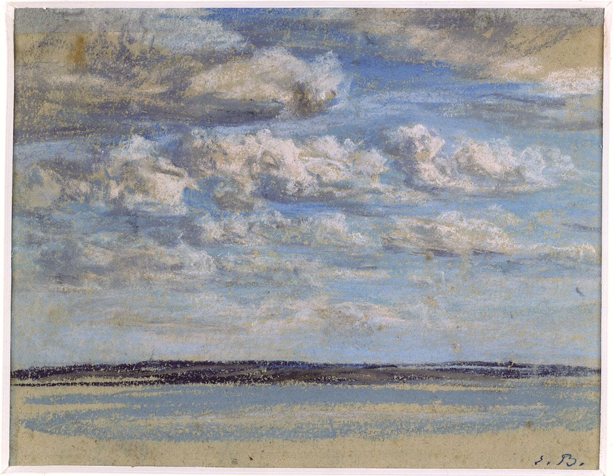 4. Eugène Boudin (1824-1898), Nuages blancs, ciel bleu, ca. 1854-1859, pastel sur papier. Legs Eugène Boudin, 1899. © Honfleur, musée Eugène Boudin / Henri Brauner