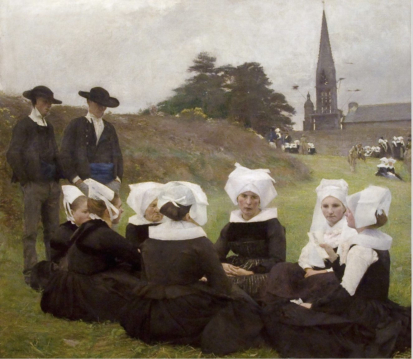 Dagnan-Bouveret, Les Bretonnes au Pardon, 1887, huile sur toile, 125 x 141 cm, Lisbonne, Fondation Gulbenkian © archives de l'expert