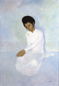 Tran Binh Loc (1914-1941). Portrait d’une élégante, 1937. Huile sur toile. © Lynda Trouvé, Paris, 2019.