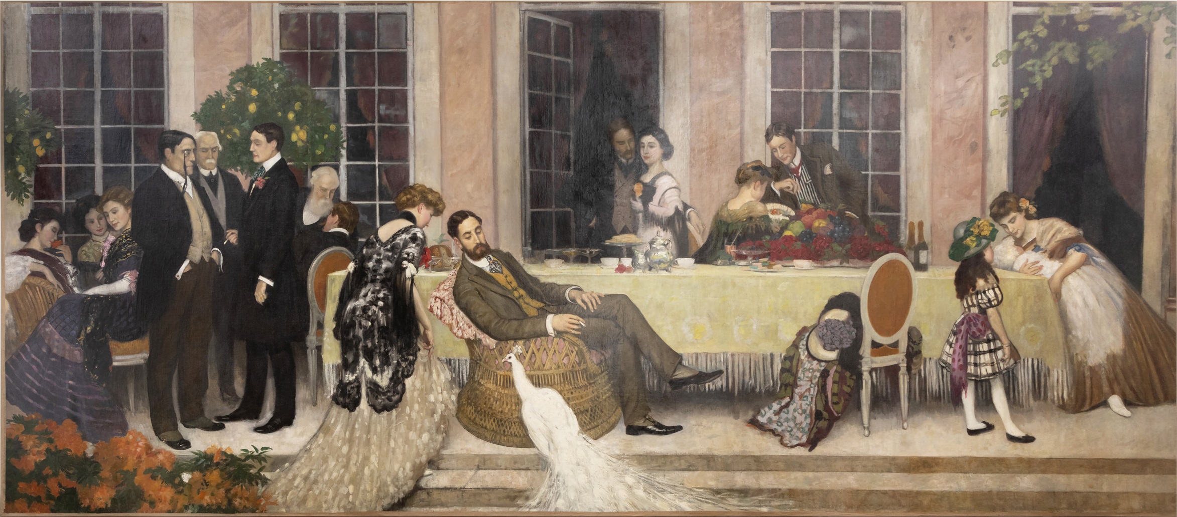 Henry Caro-Delvaille, Le Paon blanc, c.1906, Salon de la Société Nationale des Beaux-Arts (1908), huile sur toile, 5,60 x 2,45 m, Bayonne, musée basque et de l’histoire de Bayonne
