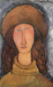 Modigliani - Jeanne Hébuterne Huile sur toile A-MAM Troyes 