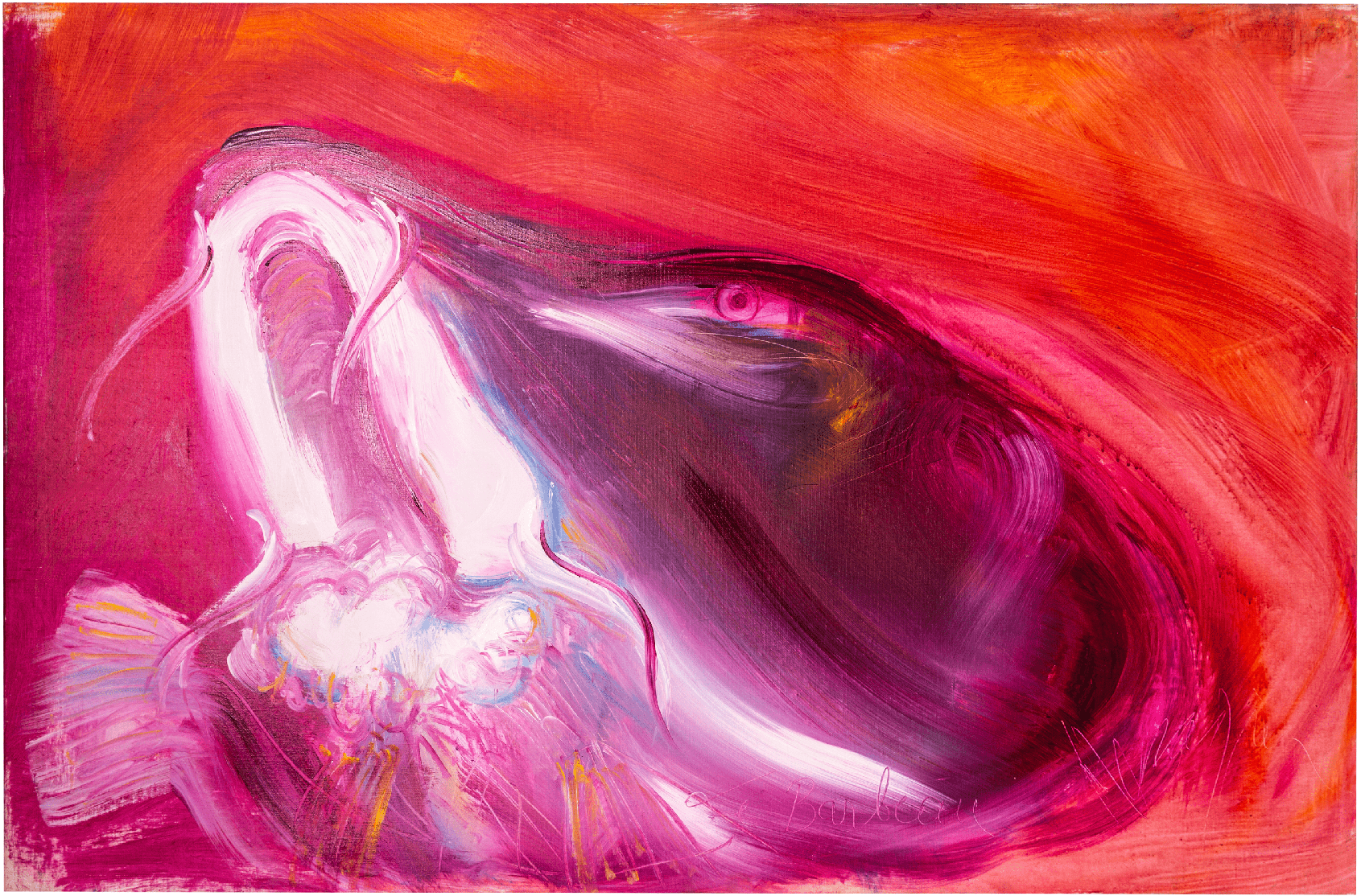 Le Barbeau, 1977-1978 Acrylique sur toile 95 x 144 cm Collection particulière ©Studio François Vézien