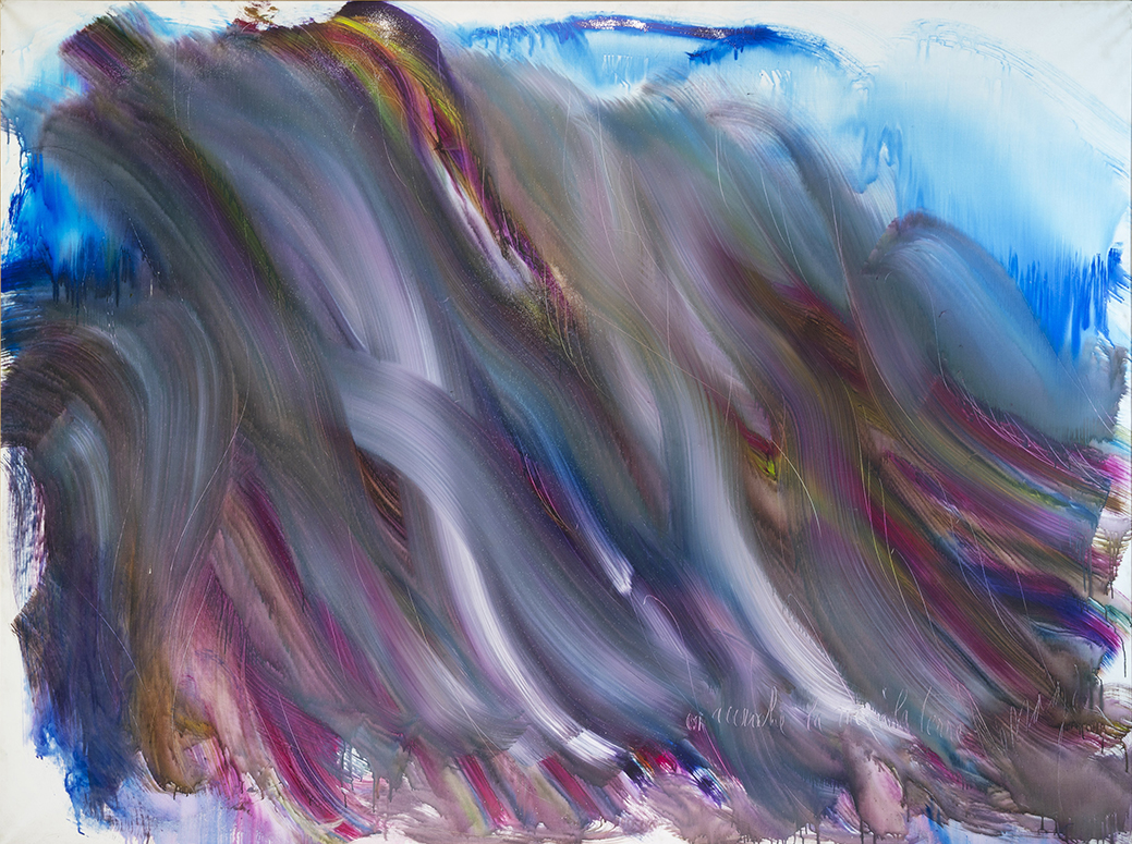 On accroche la mer à la terre, 1990 Acrylique sur toile 205 x 277,5 cm Collection Larock-Granoff, Paris ©Studio François Vézien