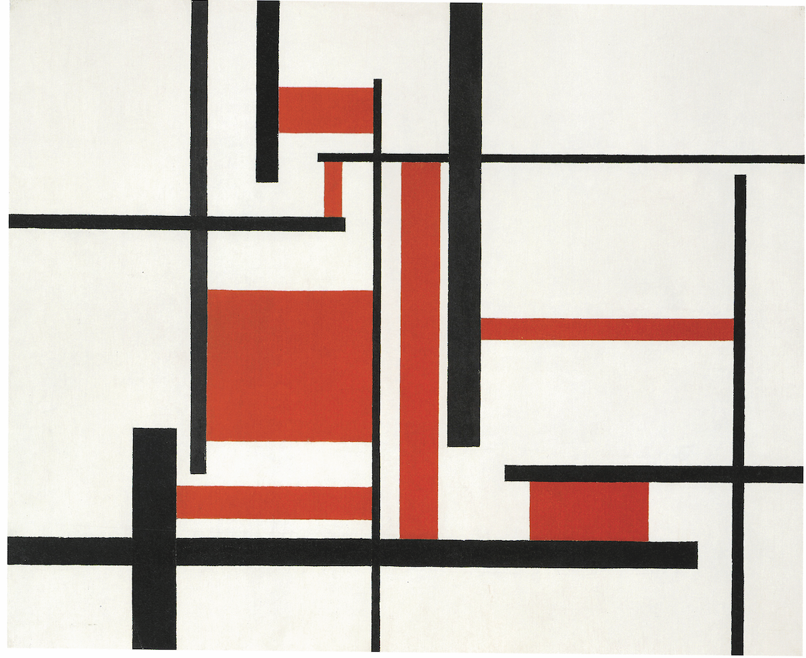 Composition orthogonale 1932 huile sur toile 60 x 73 cm